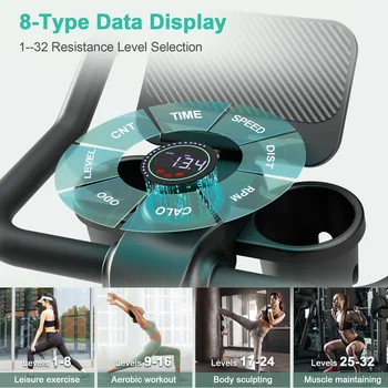 Superun Exercise Bike, 32-Level Magnetic Resistance Stationary Bikes for Home, Low Noise Workout Cycling Bike for Home 3