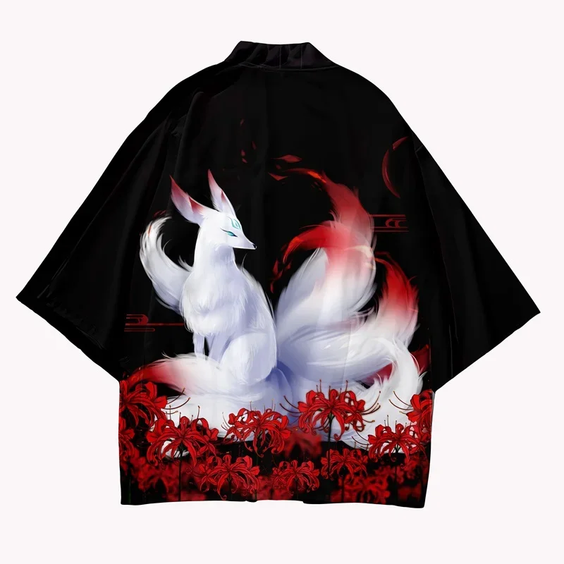 Japanische Straße klassische Frauen Kimono neue lockere Japan Street Wear Kimono Mann Outdoor lässig Harajuku Stil trend ige Haori – Detail 5