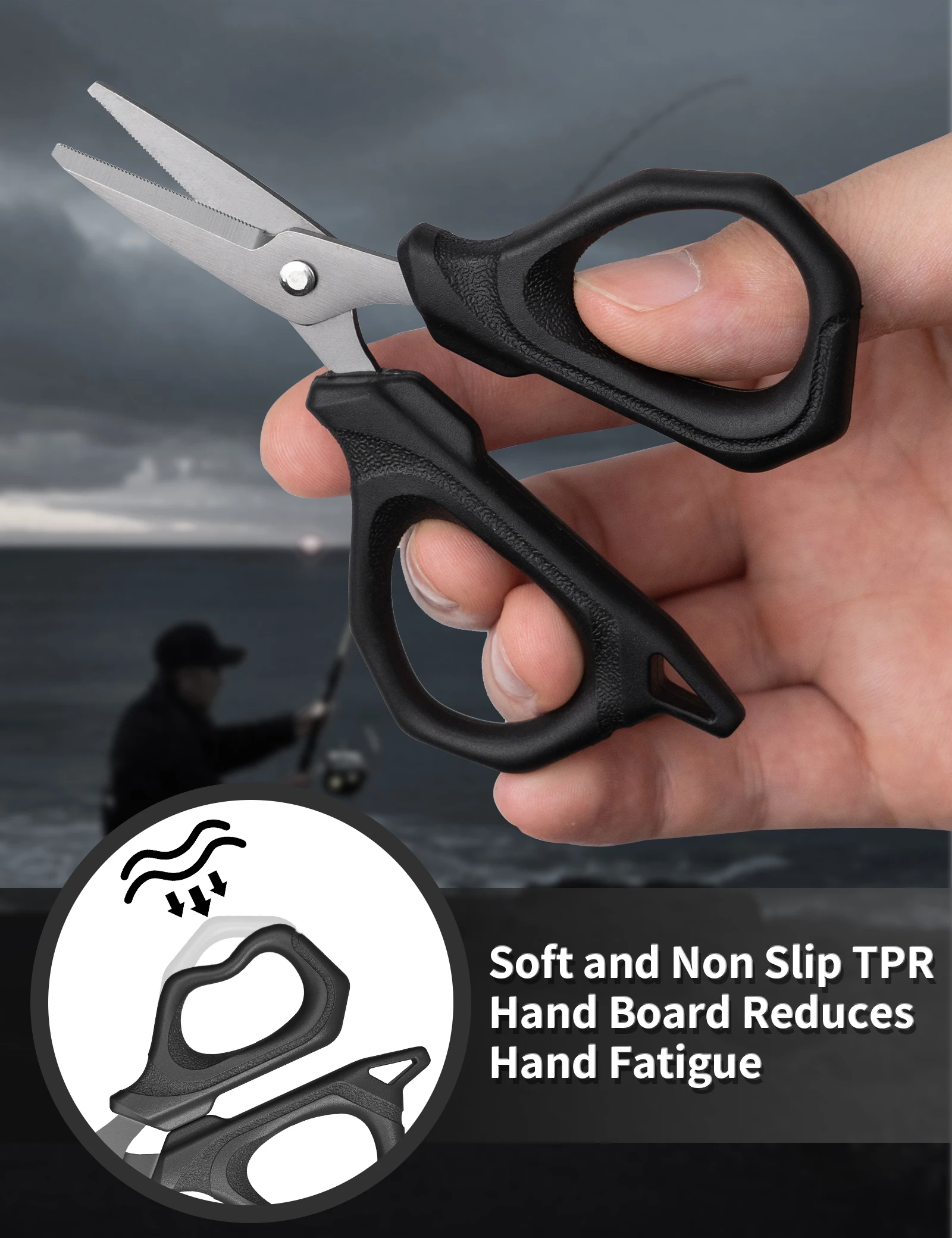 Fishing Scissors Stainless Steel Plier cut Braid Line PE Wire Cutter with Retractable KeyChain Fishing Pliers Tools Accessories