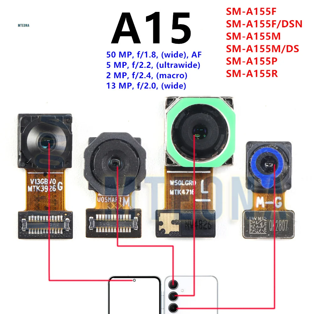 Enhanced Smartphone Camera Module Replacement - Front and Rear Selfie & Wide Lens Flex Cable Part