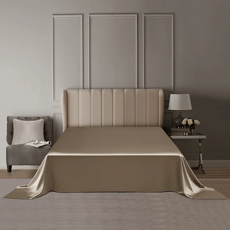 DISANGNI 100% Mulberry Silk Flat Sheet - 22 Momme, Natural 6A Grade, Luxurious and Smooth, Hypoallergenic, Breathable, Skin-Frie 6