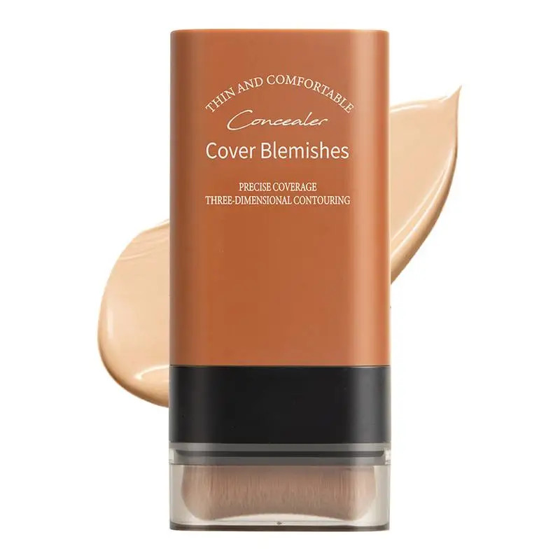 Matte Foundation Cream Stick Multi-Use Eraser Makeup Full Coverage Waterproof Lasting Oil-control Cover Acne Base With brush 2