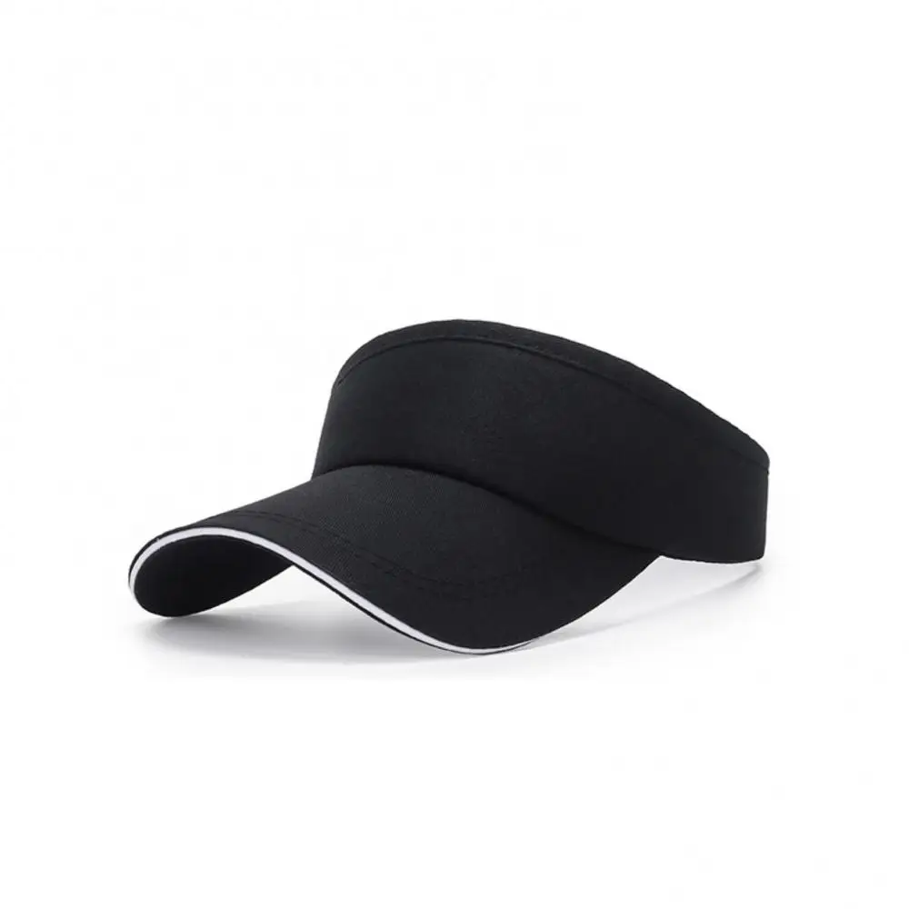 Empty Top Hat Solid Color Men and Women Sports Marathon Tennis No Top Visor Tennis Beach Hat Outdoor Sports