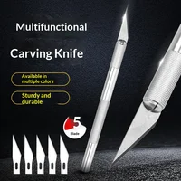 Exacto Knife Style 5 Blades Multi Tool for Crafts Carving Phone Film Cutting Pen Utility Paper Circuit Board Manual Model Knife 6