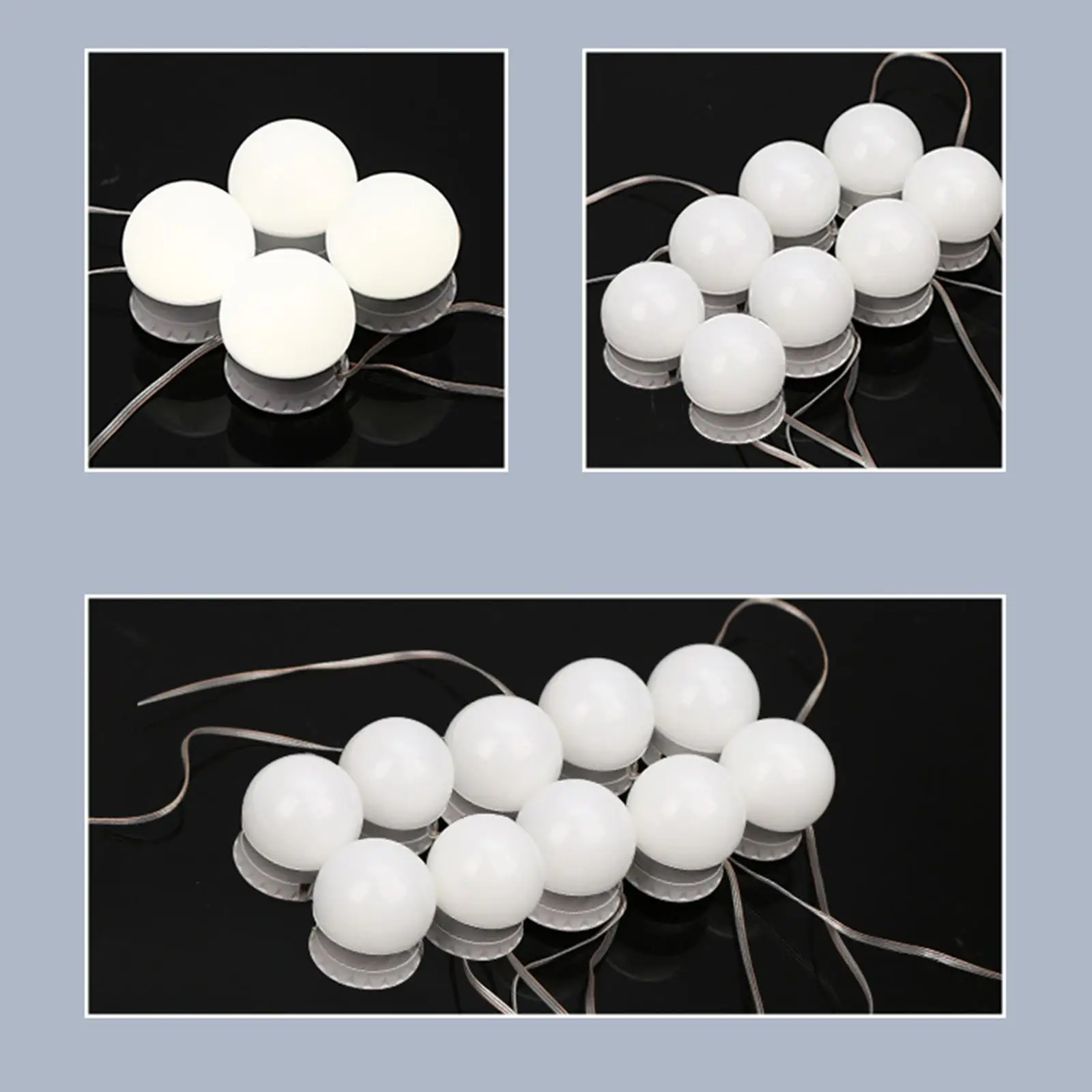 Светодиодный светильник для макияжа 10 лампочек зеркальный настенный туалетного