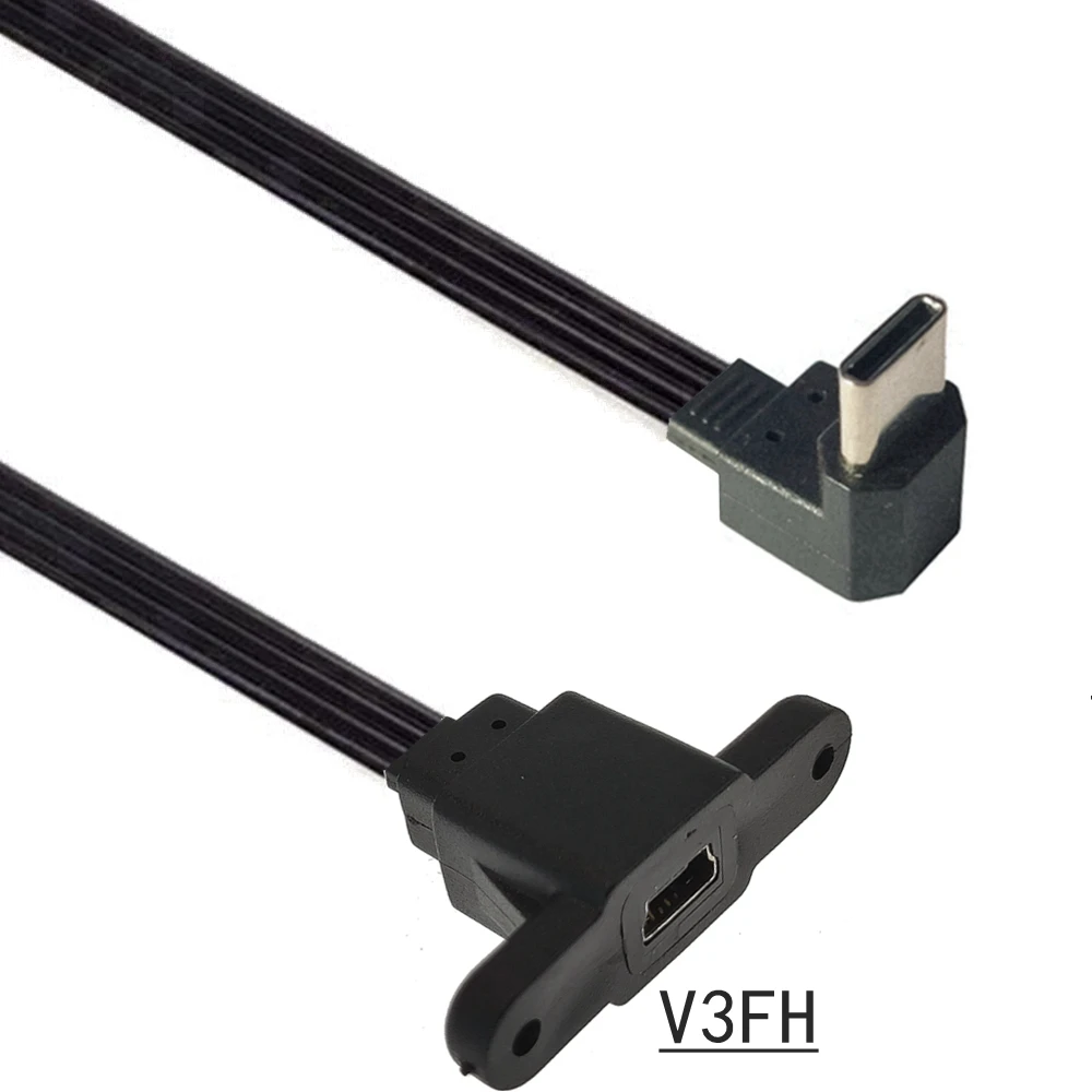 

Мини-адаптер USB 3,1 Type C для Mini USB 2,0 otg, адаптер для передачи данных, кабель для зарядки, 20 см