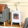 22" Free Standing Electric Fireplace Stove Fire Place Heater with Realistic Flame Effect Overheat Safety Protection 750W / 1500W 2