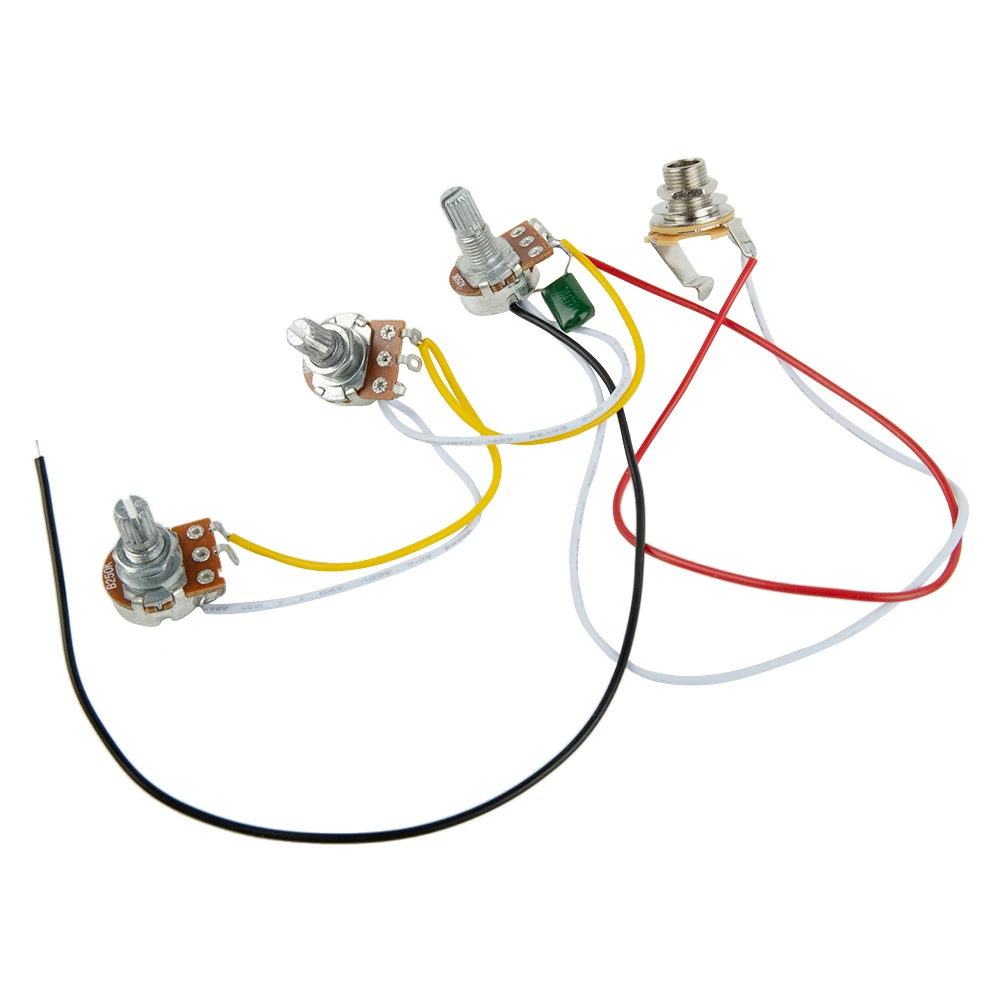 

Guitar Parts Prewired Set 1 Tone 250K Pots Accessories Bass Guitar Easy Installation For Jazz Guitar Brand New