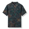 Tang Costume Shirts For Men Stand Collar Short Sleeved Print Loose Summer Satin Quality Smooth Comfortable Vintage Chemise Homme 5