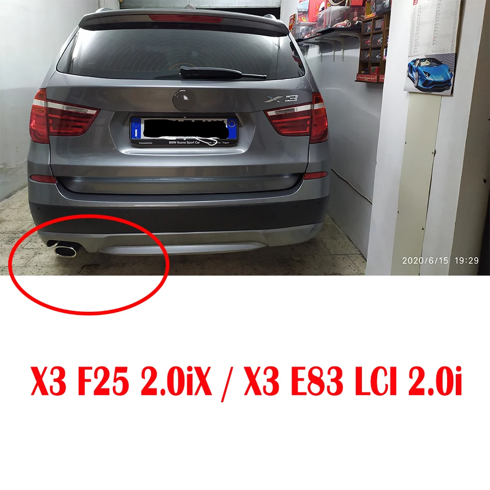 Edelstahl Auto Auspuff Tip Rohre Abdeckung FÜR BMW 3 Serie 318 E90 E91 320d 318d 318i E92 E93 x3 F25 20i 28i E83 2,0 ich – Detail 5