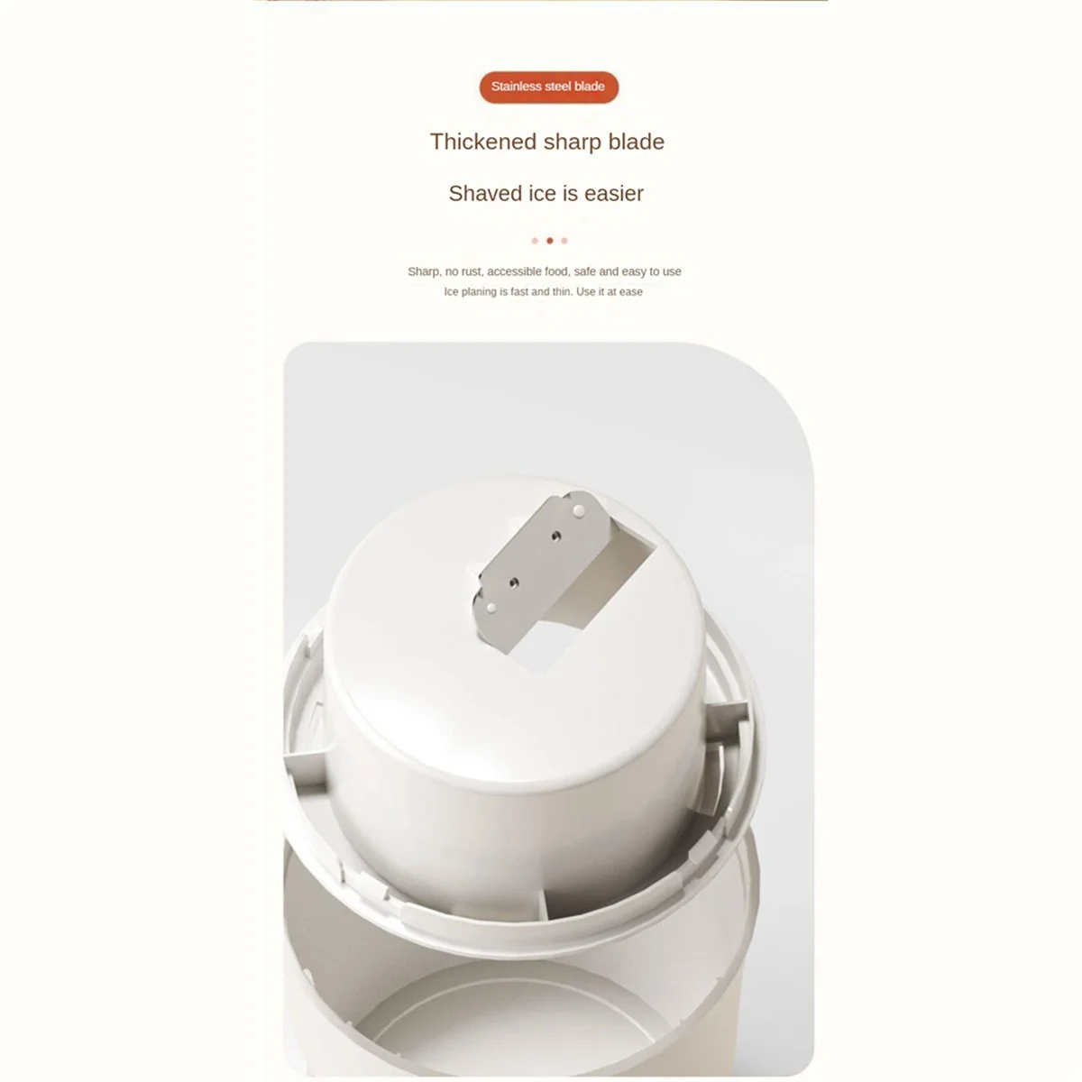 Ice Crusher Manual Rotary Ice Crusher Small Manual Shaving Machine for Household Kitchen Handheld Snow