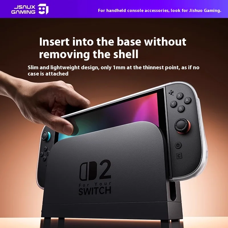 Enhanced Protective Grip Case for Gaming Console - Shockproof with Transparent Design