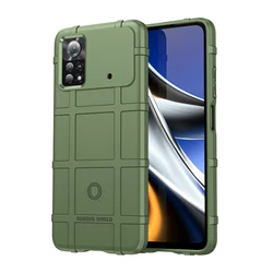 Soft Shield Anti-Knock Matte Back Cover - Enhanced Armor Phone Case for Mi Poco X4Pro 5G (Army green)
