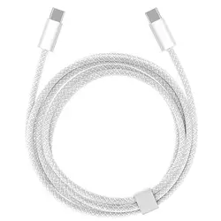 Premium USB - C Nylon Braided Fast Charging Cable with CarPlay Support - 1m (USB C to USB C Cable)