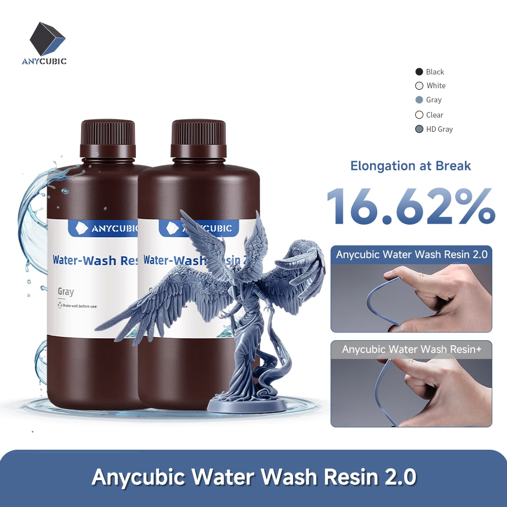 ANYCUBIC High-Precision Low-Odor 3D Printing Resin with Easy Clean-Up