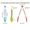 1Pc Silicone Food Tongs Stainless Steel Kitchen Tongs Silicone Non-Slip Cooking Clip Clamp Bbq Salad Tools Grill Kitchen Tools 4