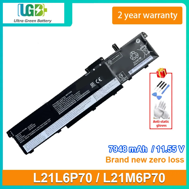 

UGB Новый L21L6P70 L21M6P70 Аккумулятор для ноутбука LENOVO ThinkPad SB10W51995 5B10W51894 3ICP5/55/90-2 7948mAh 11,55 V 92Wh