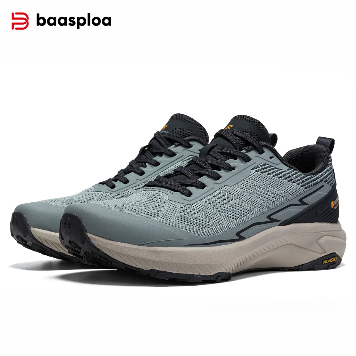 

2024 New Baasploa men shoes mesh surface breathable outdoor shoes lightweight comfortable casual non-slip wear shoes for men