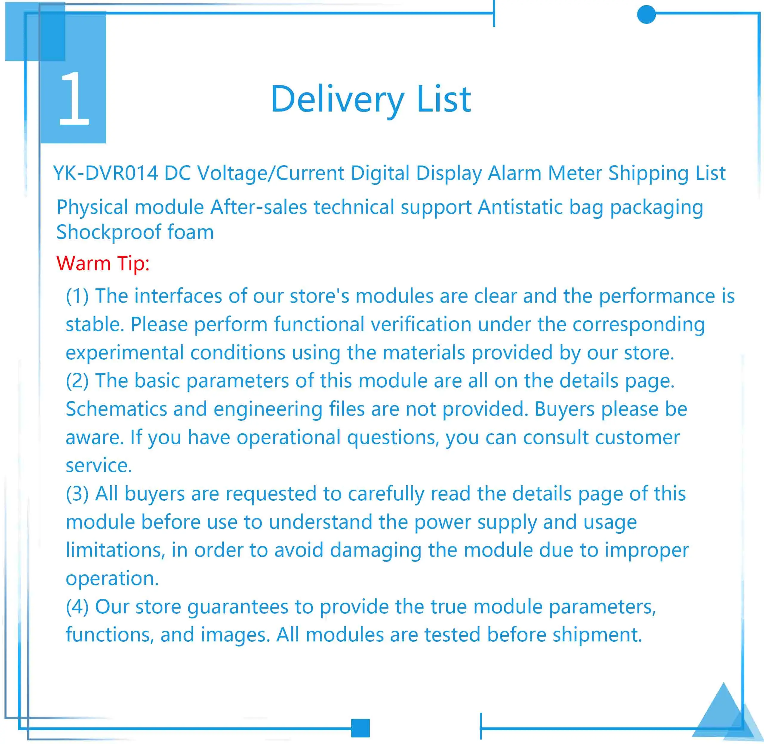 DC Upper and Lower Limit Alarm Digital Display Meter Head RS485 Online Readable