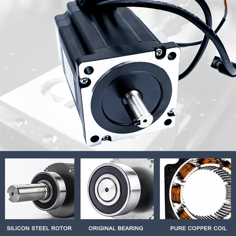 CNC NEMA 34 스텝퍼 모터 키트, 폐쇄 루프 엔진, 12N 8.5N 4.5N DC 모터, HBS860H 서보 드라이버, 400w60v 전원 공급 장치