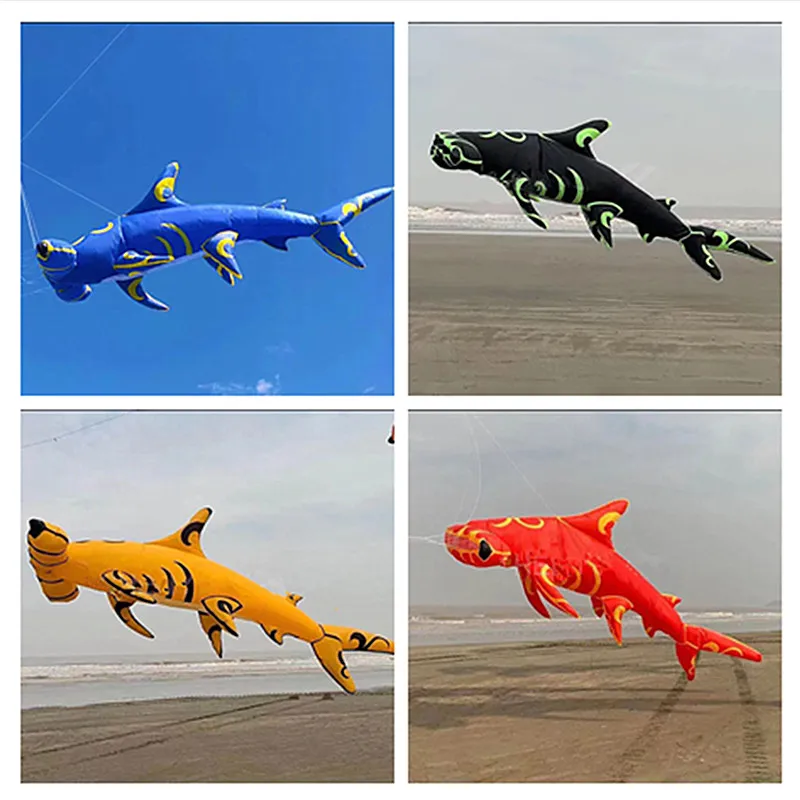 

Бесплатная доставка, новое поступление, 7 м, мягкий Надувной Воздушный прыжок в виде головы молотка, Акула, воздушный змей, папапалотовая игрушка, спорт, развлечение на открытом воздухе
