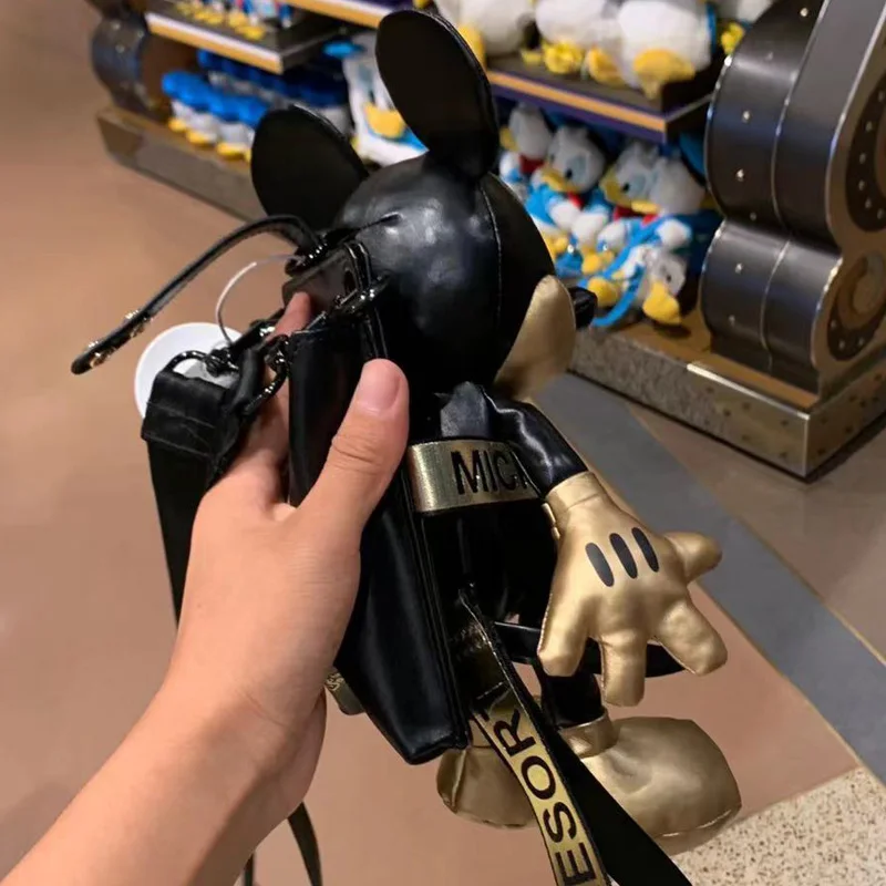 Disney Mickey Doll Phone Storage Bag Shanghai Disneyland Golden Years Mickey Mouse Cute Shoulder Bag Mobile Phone Bag 4