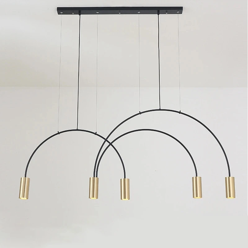 

Nordic Minimalist LED Pendant lamp Home Geometric Lines Dining Room hanging lamp Bedroom Pendant Lights Iron Indoor Lighting