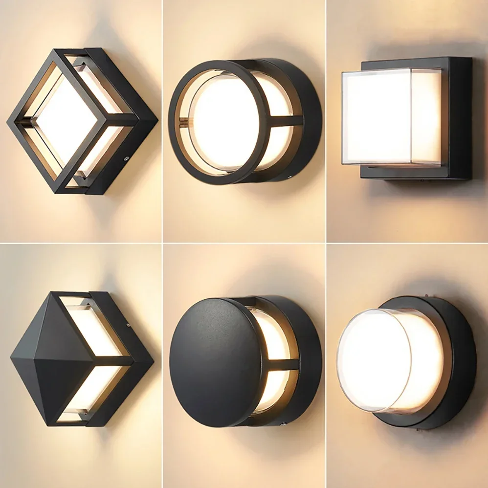 LED Outdoor Wall Light AC85-265V Waterproof IP65 Motion Wall Lamp For Balcony Garden Corridor Entryway Home Decoration