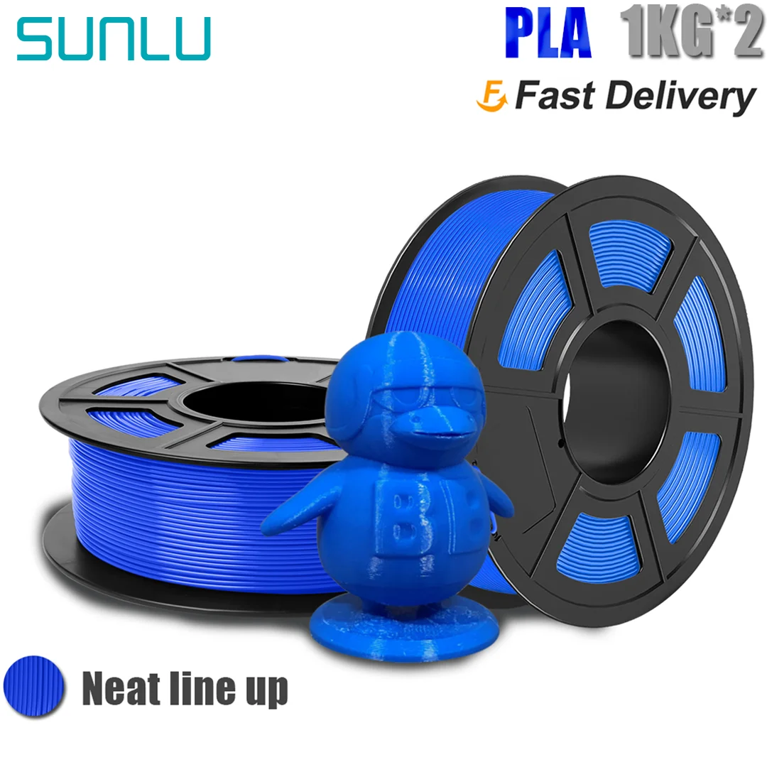 SUNLU PLA Material 2 Rolls 1.75MM 1kg/2.2lbs 3D Printer Refill 100% Neat Winding No Bubble Environmental Protection For Children summer new children barefoot sandals boy soft bottom beach shoes anti kick protection head toddler functional sandals