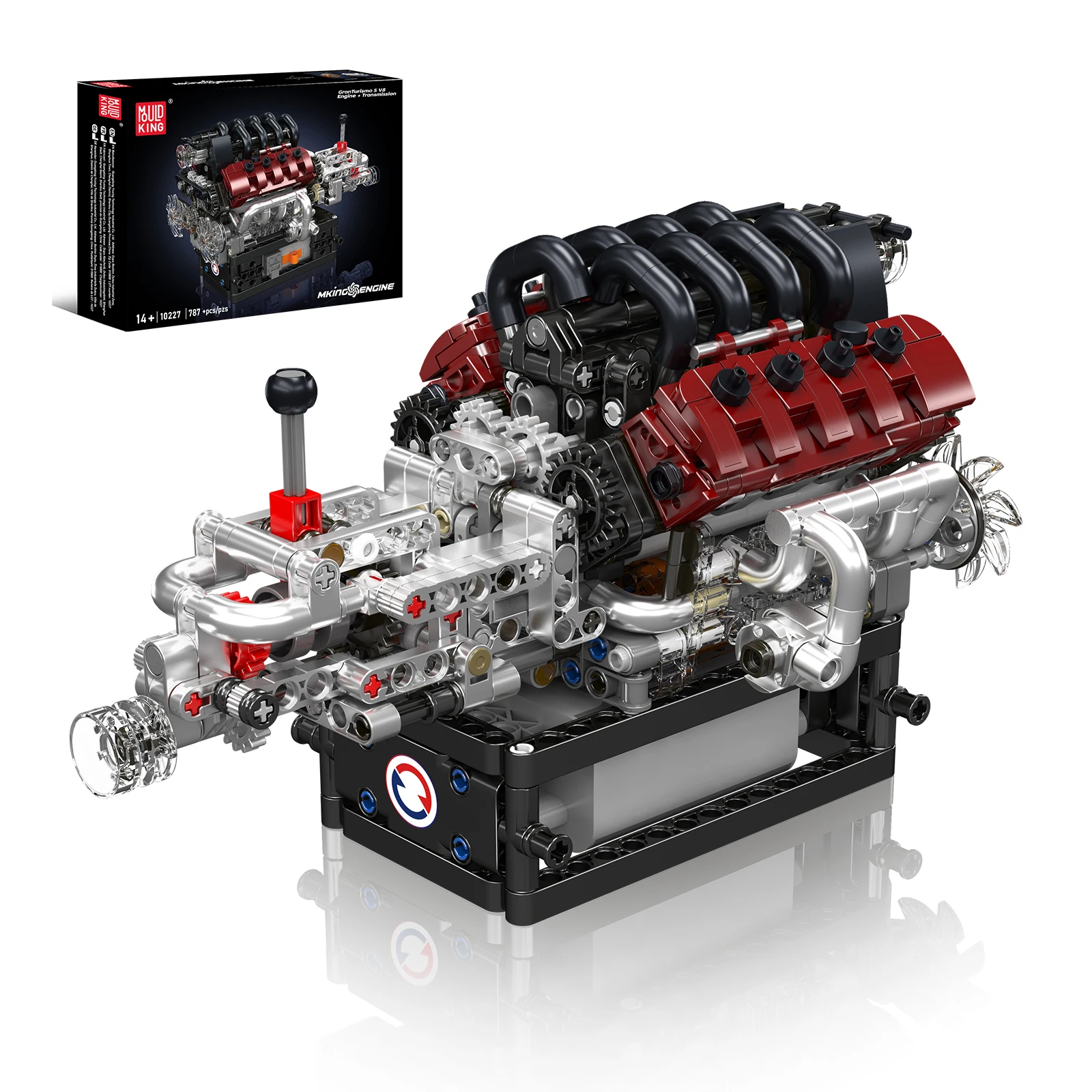 Simulation 10227 V8 Motor Modell Technologie Bausteine Mit Motor + Getriebe 787 Stücke Zusammengebaute Sammeln MOC Ziegel Geschenk