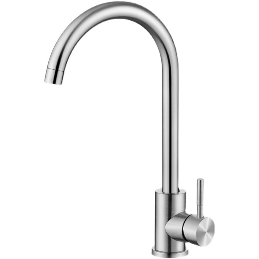 304 Stainless Steel Kitchen Faucet Sink Faucet Tap Cold And Hot Water Mixer Tap Bathroom Sink Faucet Single Handle Water Tap