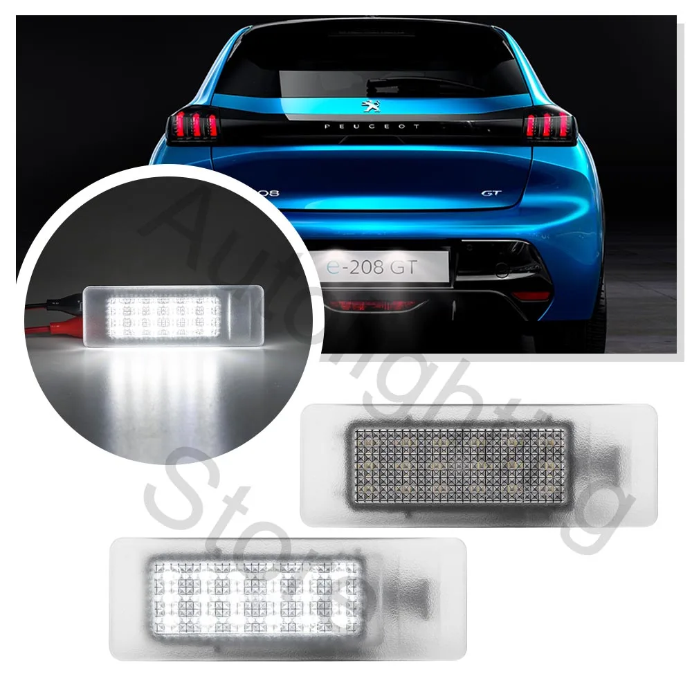 2x-LED-License-Number-Plate-Light-lamp-For-Peugeot-208-2-ll-Typ-U-2019 ...