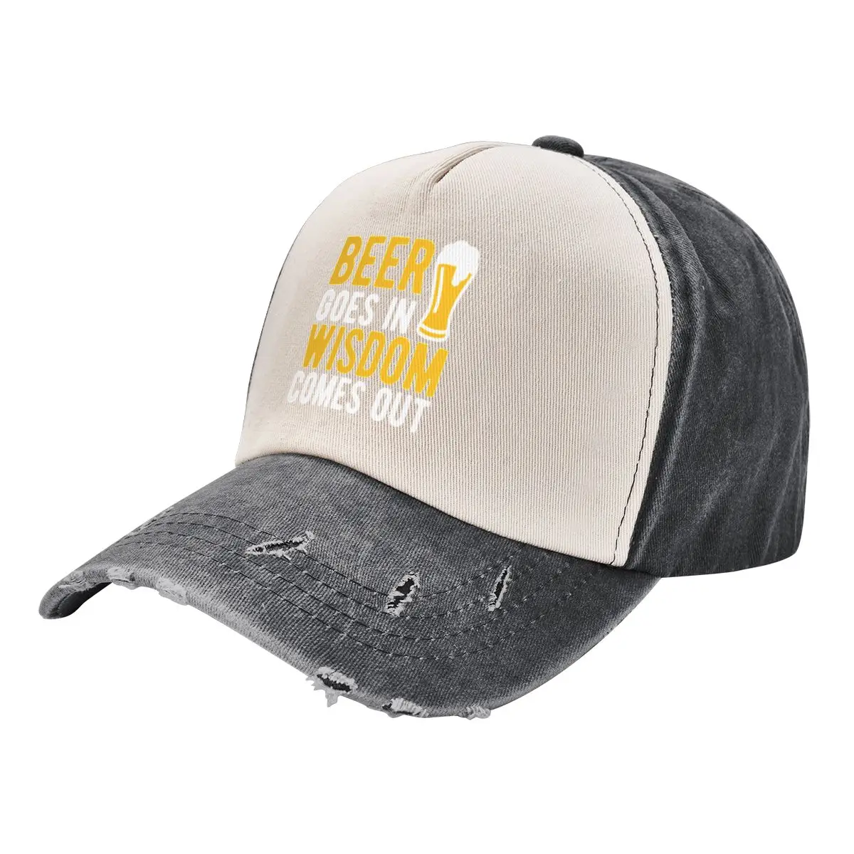 

Beer goes in wisdom comes out Baseball Cap Hat Baseball Cap Sun Hat For Children New Hat New In Mens Women's