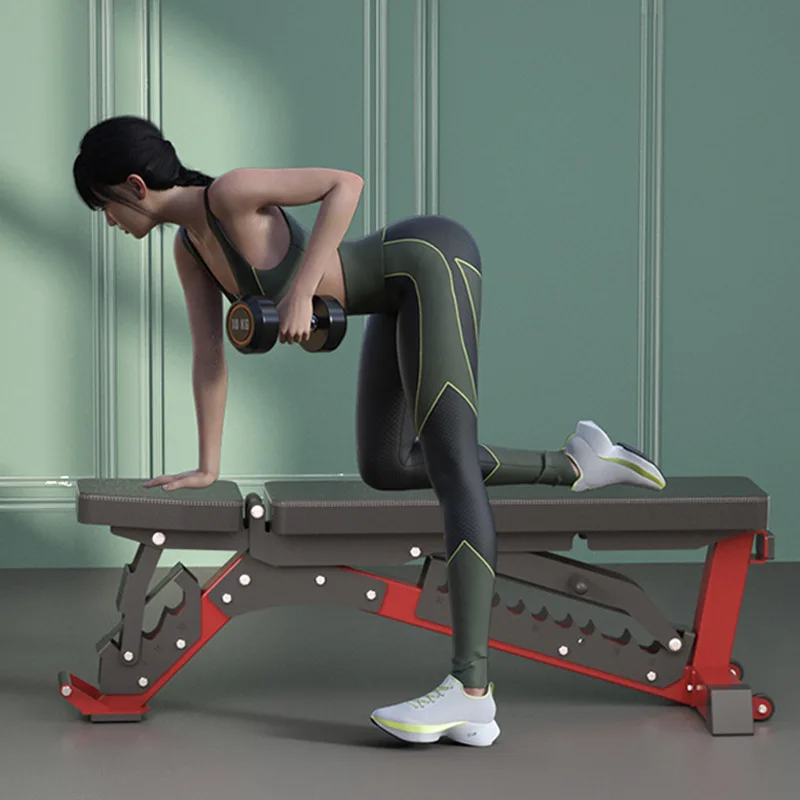MIYAUP Heavy Multifunctional Bench Press Stool, Adjustable Flat Household Dumbbell Fitness Chair