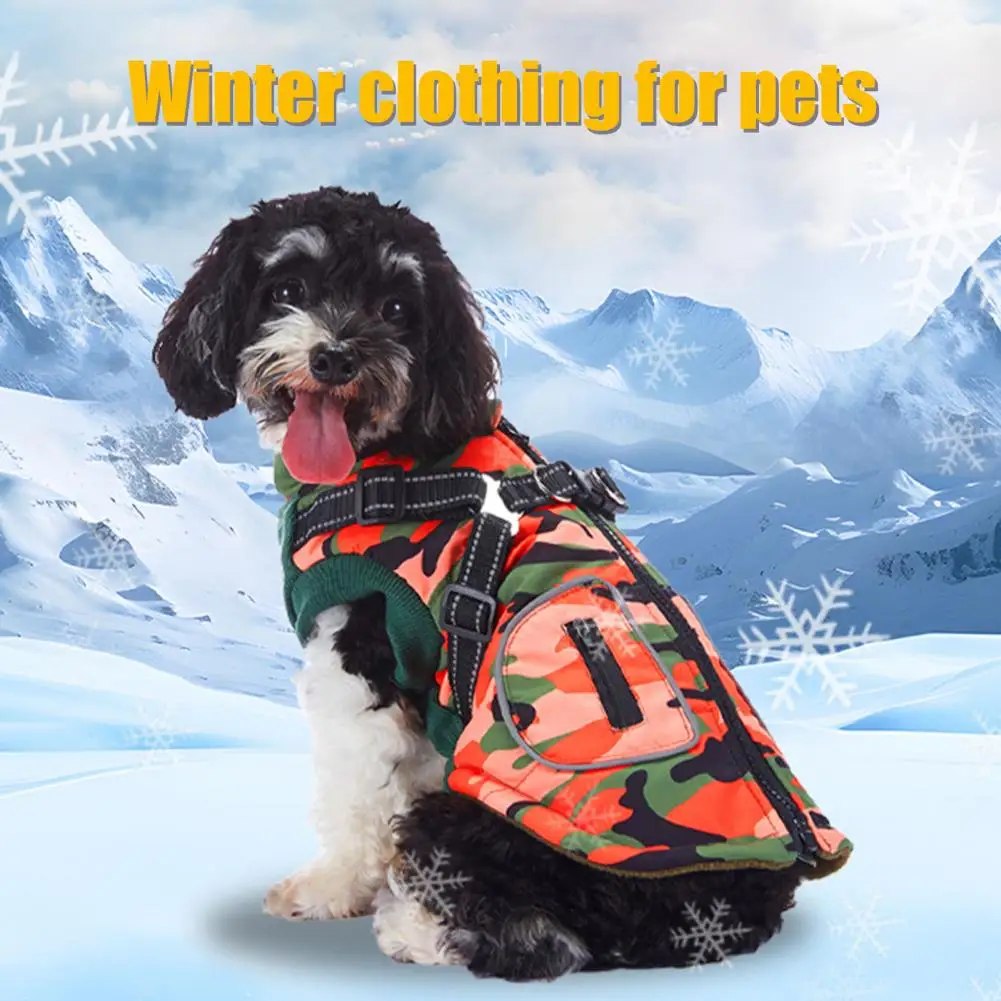 Dog Coat with Harness Attachment Winter Dog Coat Bundle Waterproof Snow Jacket with Zipper Windproof Puppy for Dogs for Dogs
