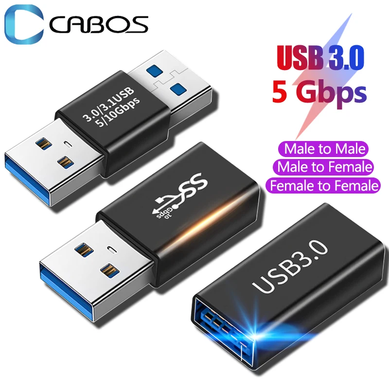 Разъем адаптера USB 3.0 к 5 Гбит/с между мужчинами и женщинами USB-конвертер для