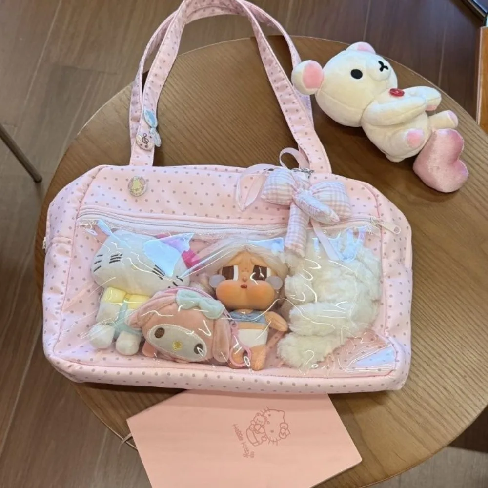 Borsa a Pois alla Moda, Borsa Ita di Grande Capacità, Borsa a Mano da Donna - immagine 3