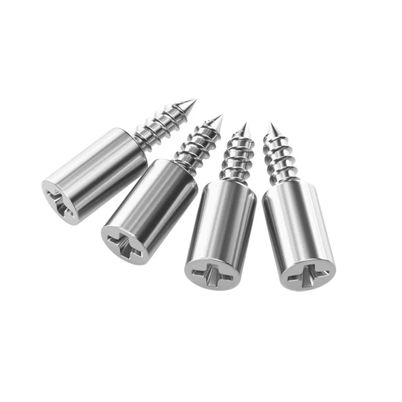 Wardrobe one-piece self-tapping screw partition support nail wine cabinet glass fixing bracket