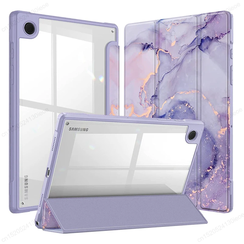 Capa de Tablet Traseiro Acrílico Transparente Capa para Samsung Galaxy Tab a9 Plus 11 2023 s9 8.7 Suporte para Lápis