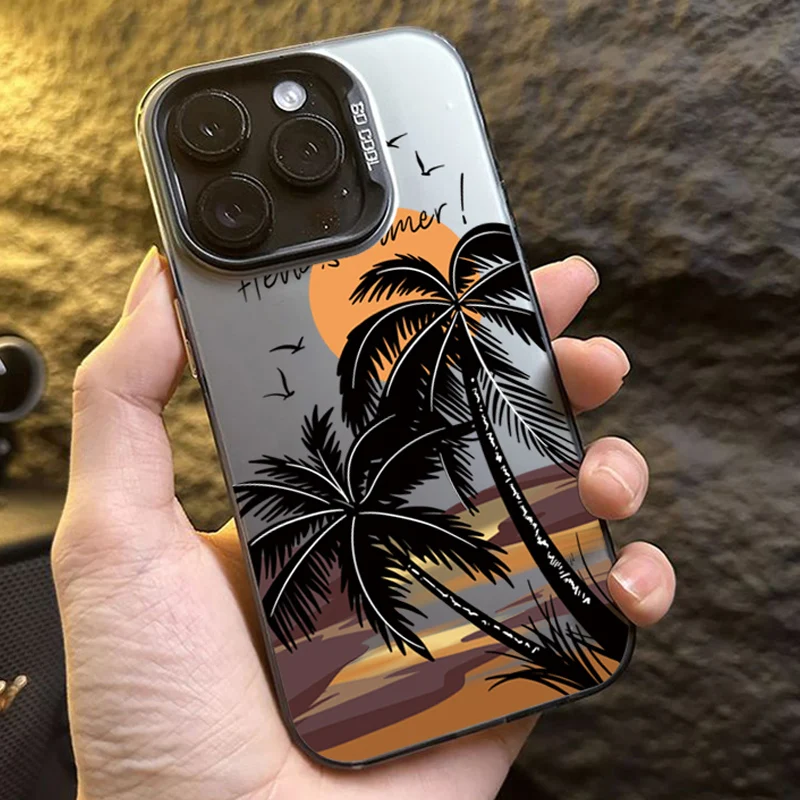 Summer Scenery Coconut Tree Shockproof Hard Phone Cover