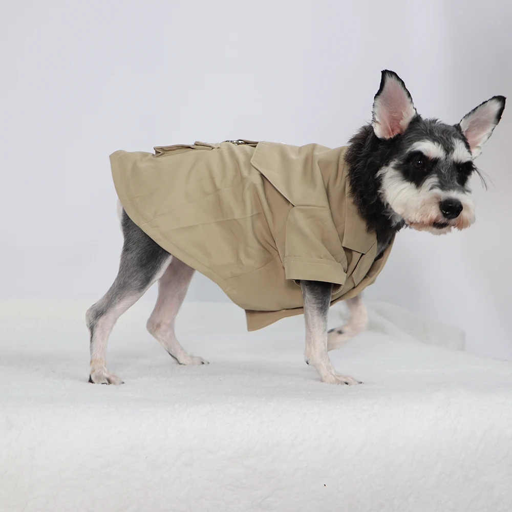 Dog Cloak Windbreaker Simple Fashion Dog Clothes British Style Pet Bib Pet Clothing French Bulldog Clothes For Gift
