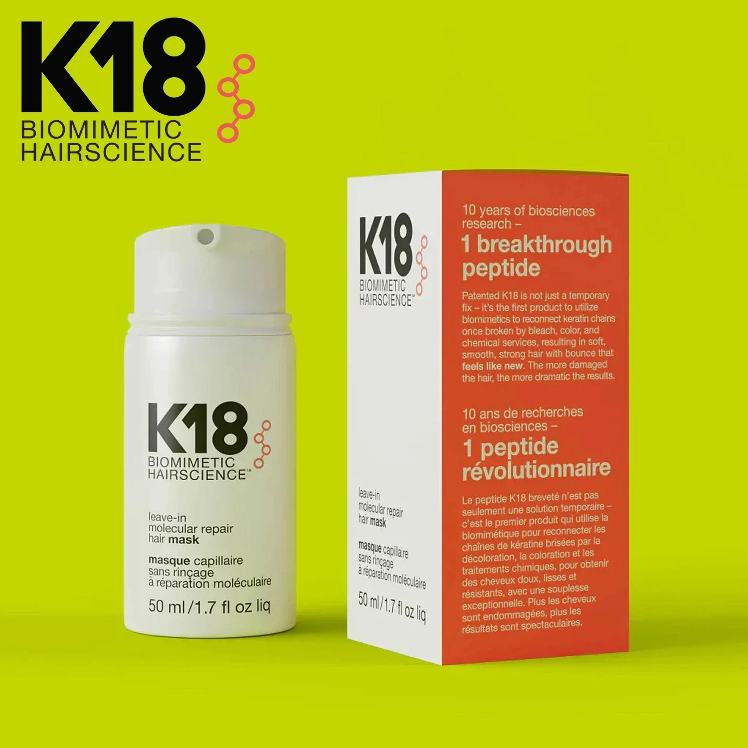   ũ, Leave-in  ȸ ĸ  ջ, ε巯 ,   Ŀƾ ų, K18, 50ml, 3 