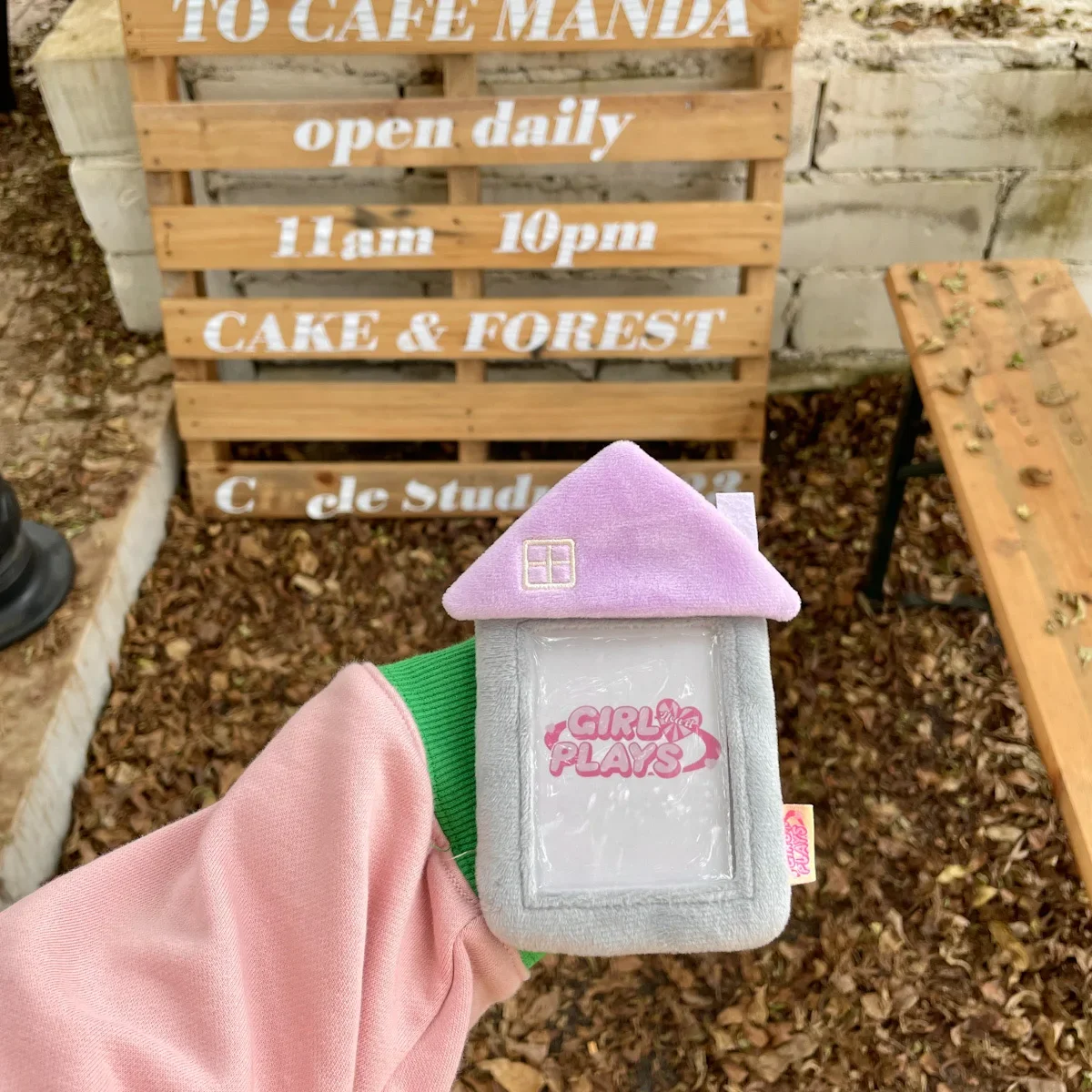 Kawaii House Shape Soft Plush 3 Inch Kpop Photocard Holder Photo Card Holder Polaroid Card Display Bag Pendant School Stationery