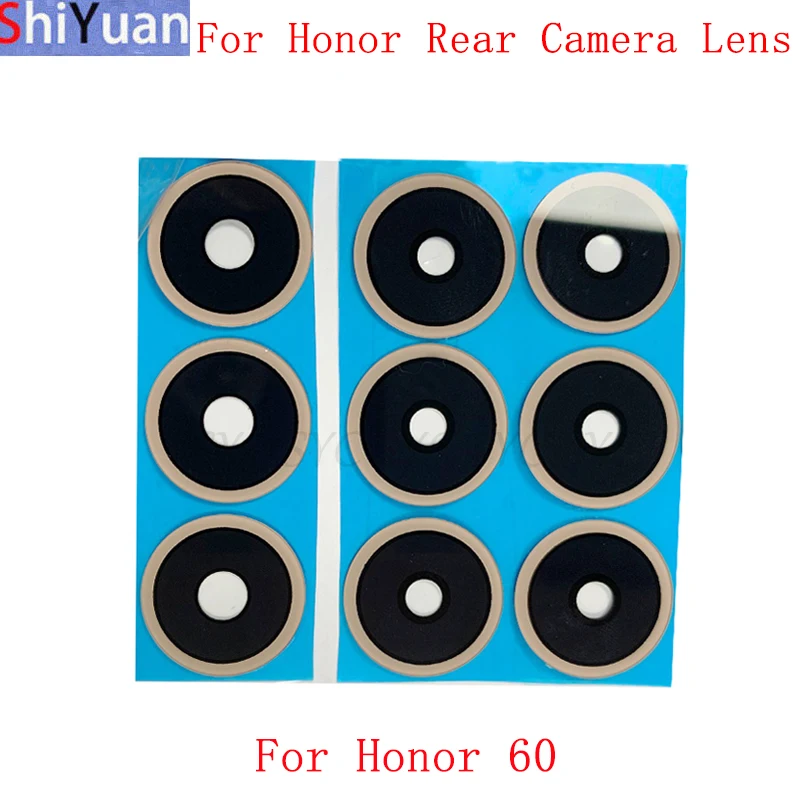

2 комплекта, задняя крышка для объектива камеры Huawei Honor 60, задняя крышка для объектива камеры, запасные части