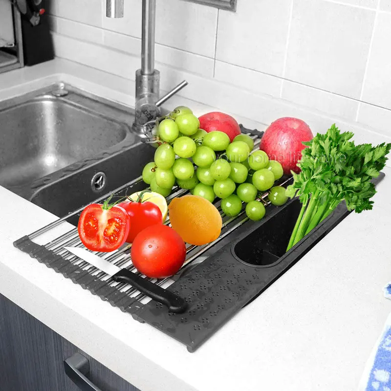 Roll-up Sink Dish Drying Rack Drying Mat with 304 - China Kitchenware and  Kitchen Tool price