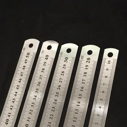 Heavy - Duty Double - Sided Stainless Steel Measuring Ruler - Available in Various Sizes (50cm29mm0.9mm)