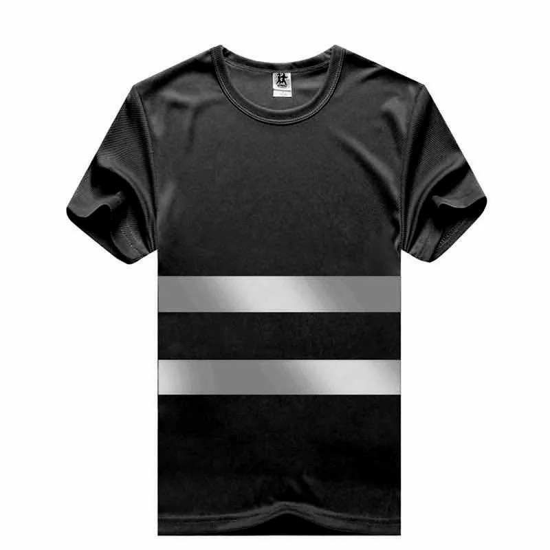 Maglietta Sicurezza Riflettente Uomo/Donna - Alta Visibilit&agrave; Con Strisce, Cotone E Poliestere