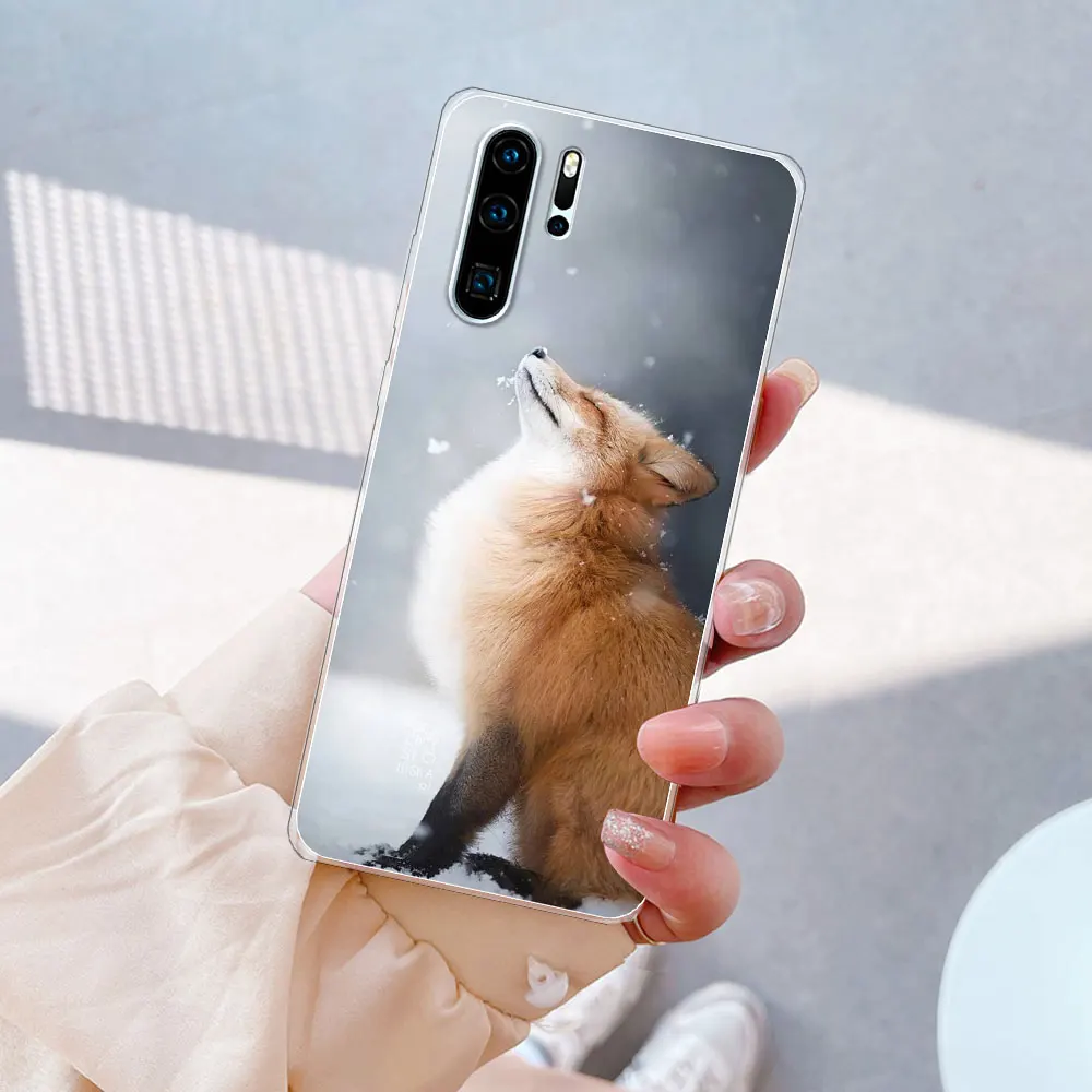 Yoedge 2 Pezzi Cover Marmo Per Huawei P30 Lite - Custodia Morbida TPU Opaca, Antiurto, Disegno Rosa E Bianco