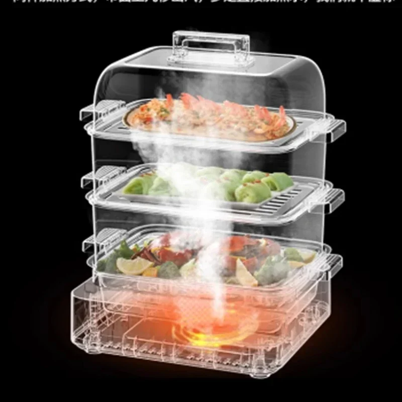 New Electric Steamer Household Small Multi-functional Steam Pot Three-layer 20L Large Capacity Steamed Fish