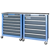 Combination Tool Cabinet,7 Drawer Tool Chest and 5 Drawer Tool ChestRolling Tool Chest with 360° Brake Wheels and Padded Feet 1